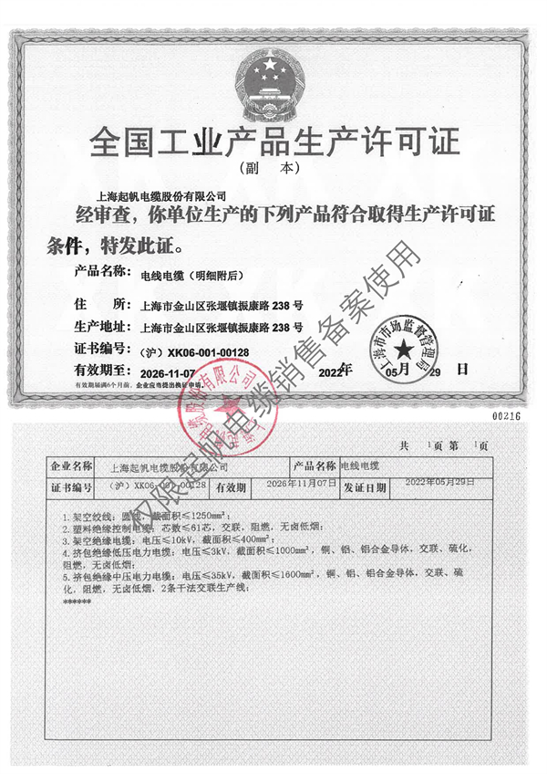 全国工业产品生产许可证